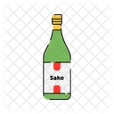 Botella De Sake Bebida Trago Icono