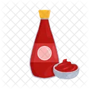 Botella de salsa  Icono