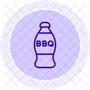 Icono De Linea De Botella De Salsa Bbq Icono