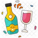 Botella De Vino Alcohol Bebida Icon