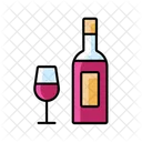 Botella De Vidrio Vino Alcohol Icon