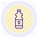Botella De Agua Caida Icono
