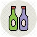 Botellas Bebida Vino Icono