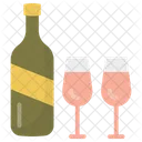 Botellas de champagne  Icono