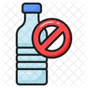 Sin Plastico Botellas Prohibicion Icono