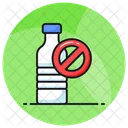 Sin Plastico Botellas Prohibicion Icono