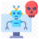 Botnet Bot Skull Icono