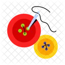 Botao De Costura Acessorio De Costura Costura Com Agulha Ícone