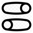Boton De Alternancia Horizontal Icono