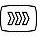 Boton De Avance Rapido Icono De Linea Icono