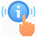 Boton De Informacion Haga Clic En La Mano Icon