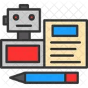 Bots Copywriting Article Artifical Icon