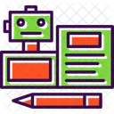 Bots Copywriting Article Artifical Icon