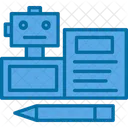 Bots Copywriting Article Artifical Icon