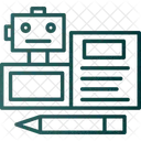 Bots Copywriting Article Artifical Icon