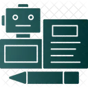 Bots Copywriting Article Artifical Icon