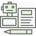 Bots Copywriting Article Artifical Icon
