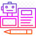Bots Copywriting Article Artifical Icon