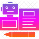 Bots Copywriting Article Artifical Icon