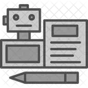 Bots Copywriting Article Artifical Icon