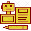 Bots Copywriting Article Artifical Icon
