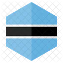 Botswana Flag Hexagon Icon