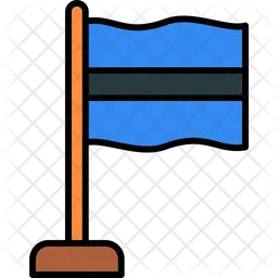 Botswana Flag Icon