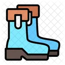 Pluie Bottes Chaussures Icône