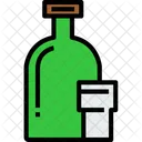 Bottle With Glasses Icon