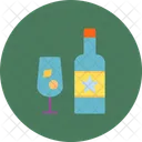 Bottle Champagne Christmas Icon