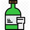 Bottle With Glasses Icon