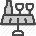 Bottle Dinner Glasses Icon