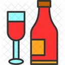 Bottle Champagne Christmas Icon