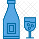 Bottle Champagne Christmas Icon