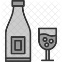 Bottle Champagne Christmas Icon