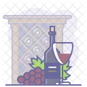 Bottle Glass Grapes Icon
