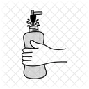 Half Tone Fill Water Bottle Illustration Water Bottle Bottle Icon