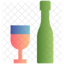 Bottle And Glass Beer Beverage Icon