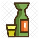Bottle and glass  Icon