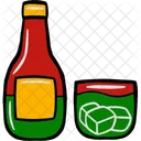 Bottle And Glass  Icon