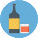 Bottle And Glass Icon