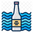 Bottle litter in the sea  Icon