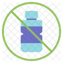 Bottle Prohibition Plastic Ecology Icon