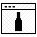 Bottle wine in monitor  Icon