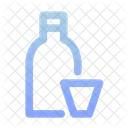 Bottle With Cup Bottle Glass Icon