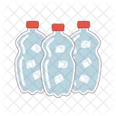Water Bottled Hydration Water Ice Cubes Icon