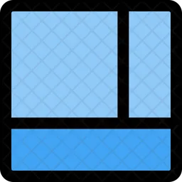 Bottom Bar Grid  Icon