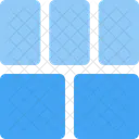 Bottom Double Column Grid  Icon