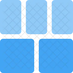 Bottom Double Column Grid  Icon