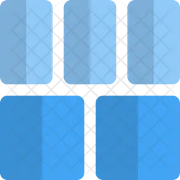 Bottom double column grid  Icon
